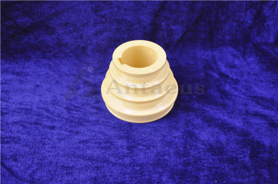 99% Alumina Material Custom Ceramic Parts High Hardness In Yellow Color
