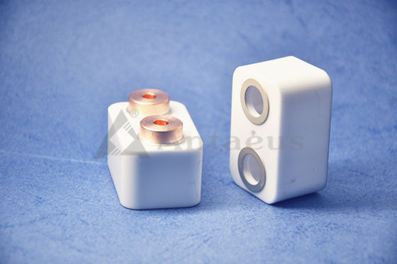 Ivory Electronic Ceramic Components Al2O3 Alumina Ceramic Brazing To Metal Contactor 3.6-3.9g/Cm3