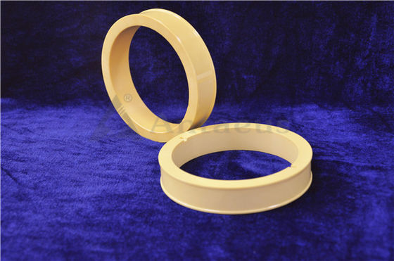 Alumina Material Custom Ceramic Parts Good Insulation In Yellow Color